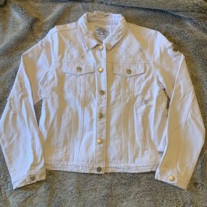 White Distressed Denim Jacket